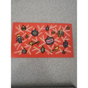 ATOMIC VINTAGE Christmas Greeting Card W/Env RARE MCM 1950's J. W. Lew